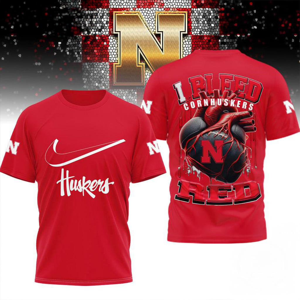 Nebraska Cornhuskers 2025 NCAA I Bleed Shirt Nebraska Cornhuskers Merch Gift For Fans