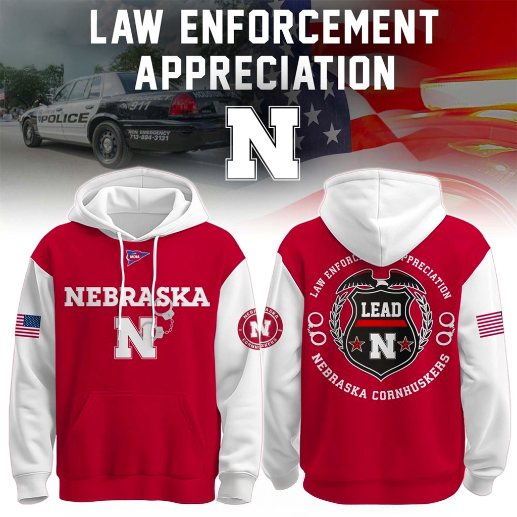 Nebraska Cornhuskers x Law Enforcement Appreciation Day Hoodie Cornhuskers Merch