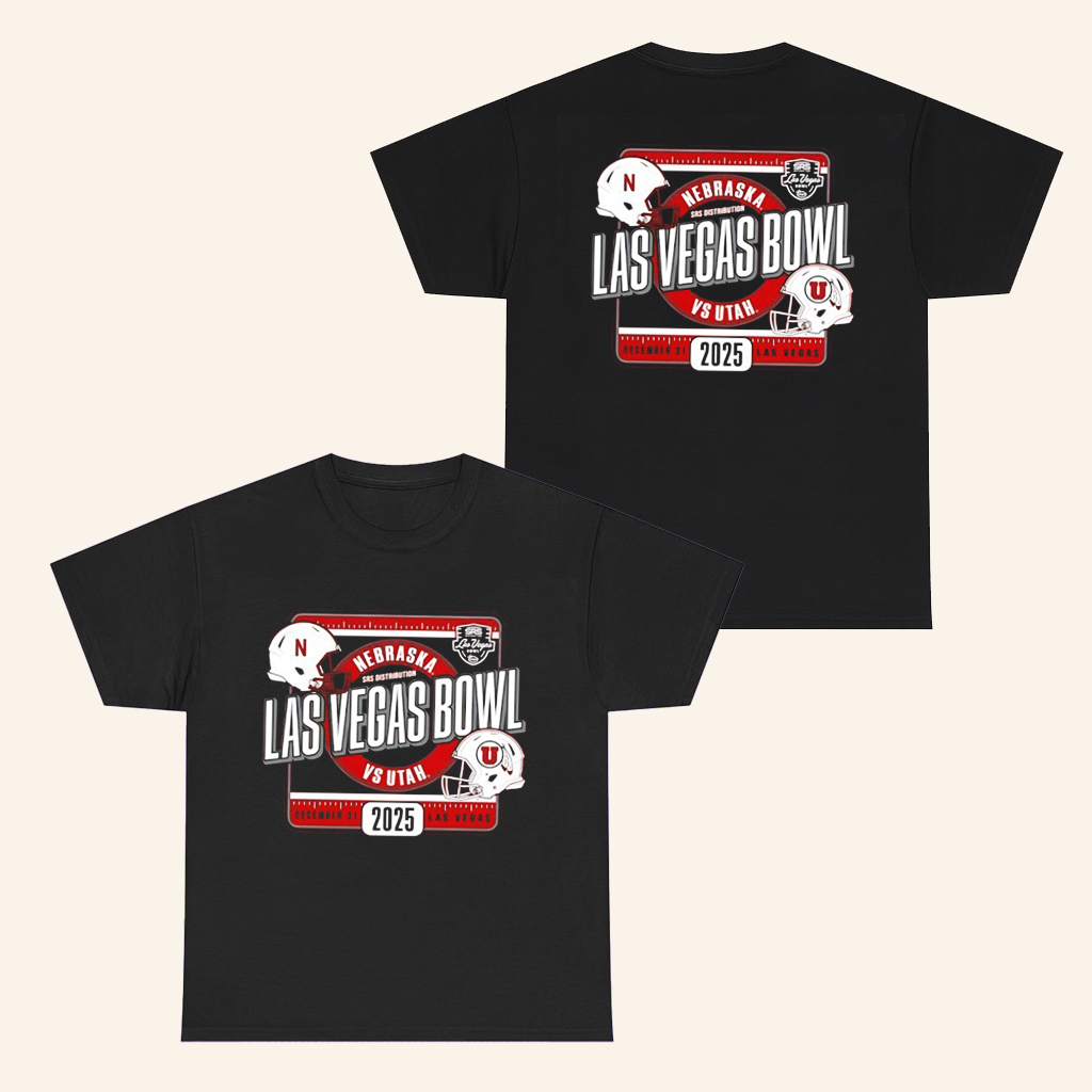 Nebraska Vs Utah 2025 Las Vegas Bowl T-Shirt For Football Lovers