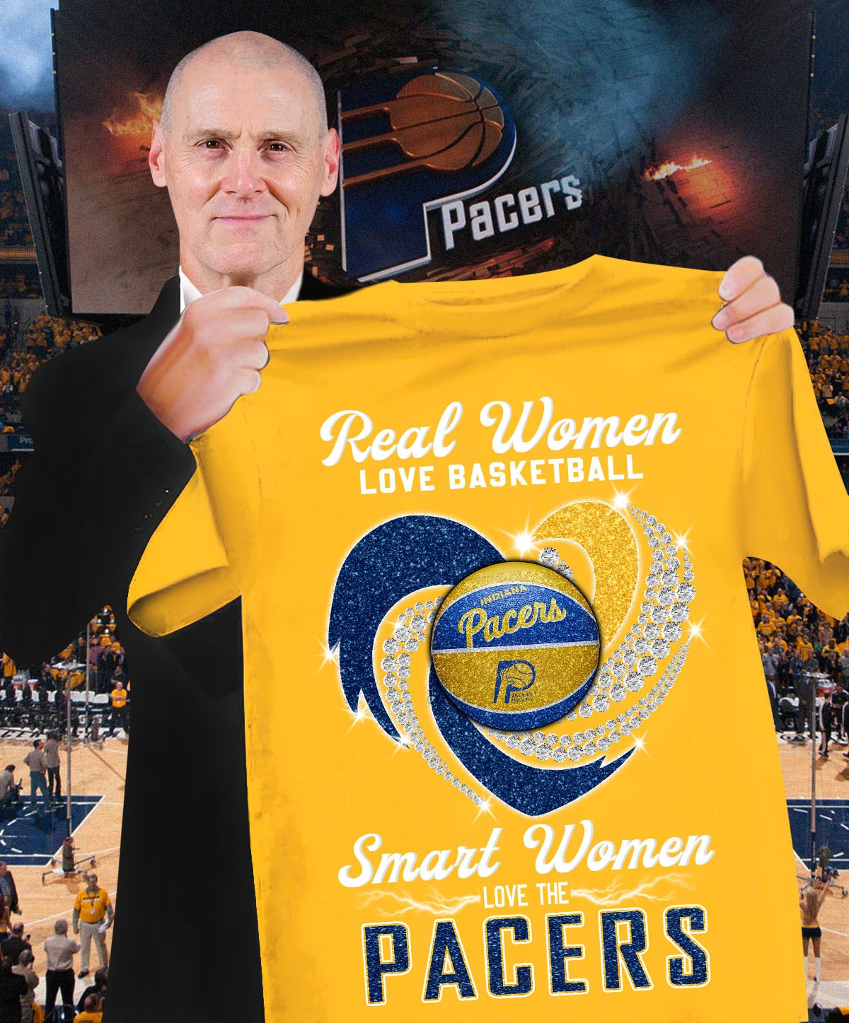 Never Underestimate A Woman Loves Indiana Pacers T-Shirt Basketball Fan Merch Gifts For Her
