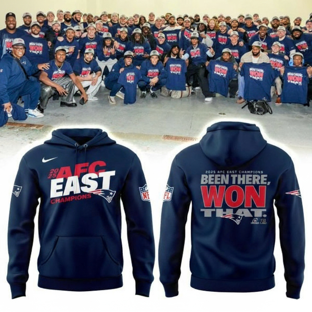 New England Patriots AFC East Champs Celebrating Hoodie Pats Apparel Unique Gift For NFL Fans