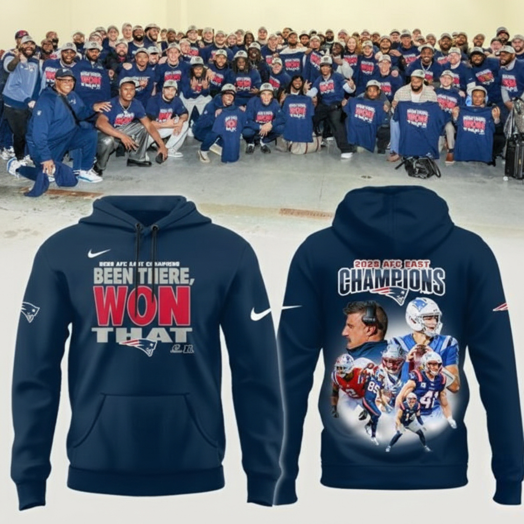 New England Patriots AFC East Division Champions NFL 2025 Hoodie Pats Merch Best Gift For NFL Fans