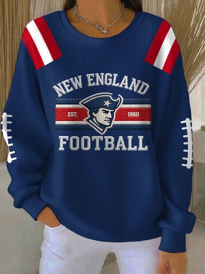 New England Patriots Football 2025 AFC East Champions Womens Sweatshirt Patriots Merch Best Gift For Football Fans