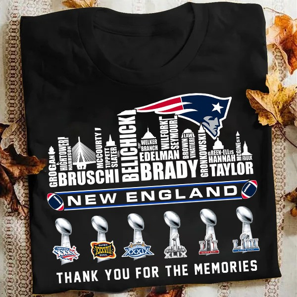 New England Patriots T-Shirt Thank You For The Memories Gifts For Football Fans