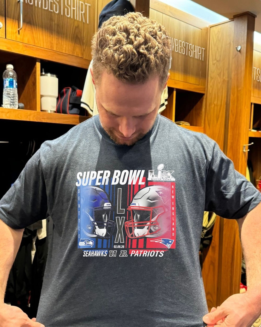 New England Patriots Vs Seattle Seahawks 2026 Super Bowl LX Matchup Final Battle T-Shirt Football NFL Merch Best Gift For Football Fans