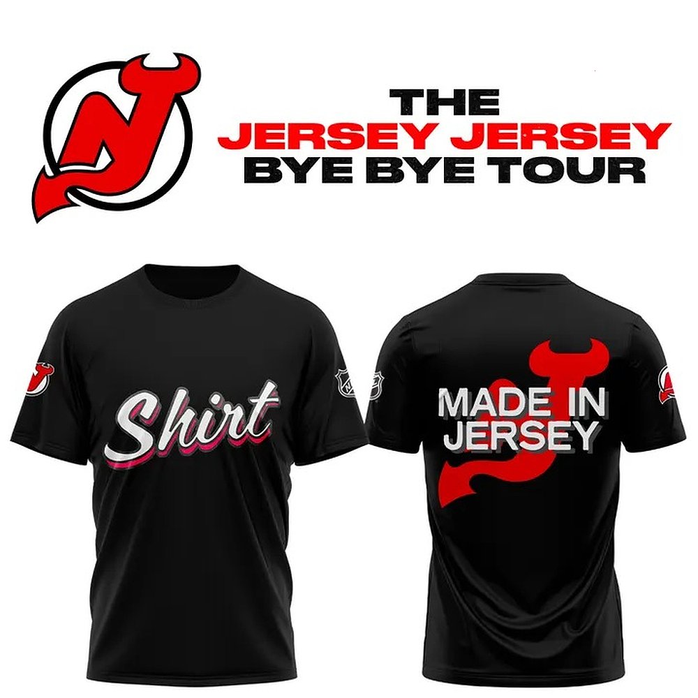 New Jersey Devils Jersey Jersey Bye Bye Tour T-Shirt NHL Hockey Fan Apparel Best Gift For Devils Fans