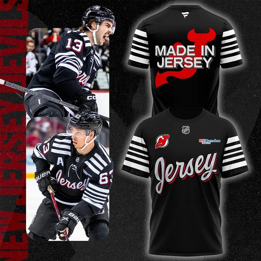 New Jersey Devils Made In Jersey 2026 T-Shirt NHL Hockey Local Pride Apparel Best Gift For Fans
