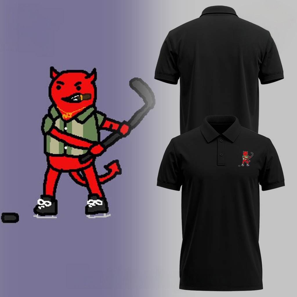 New Jersey Devils Special Logo Polo Shirt Devils Merch Cool Gifts For Hockey Fans