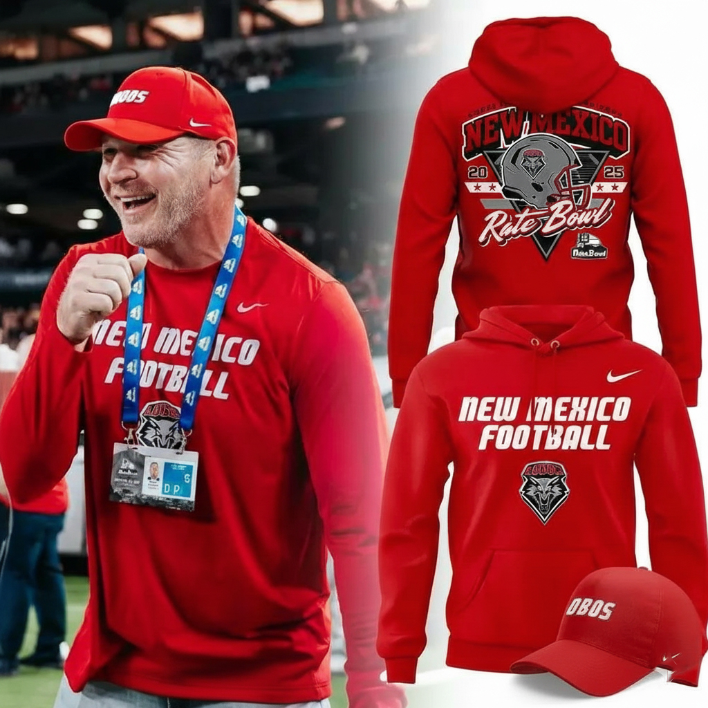 New Mexico Football 2025 Hoodie Lobos Apparel Best Gift For College Football Fans