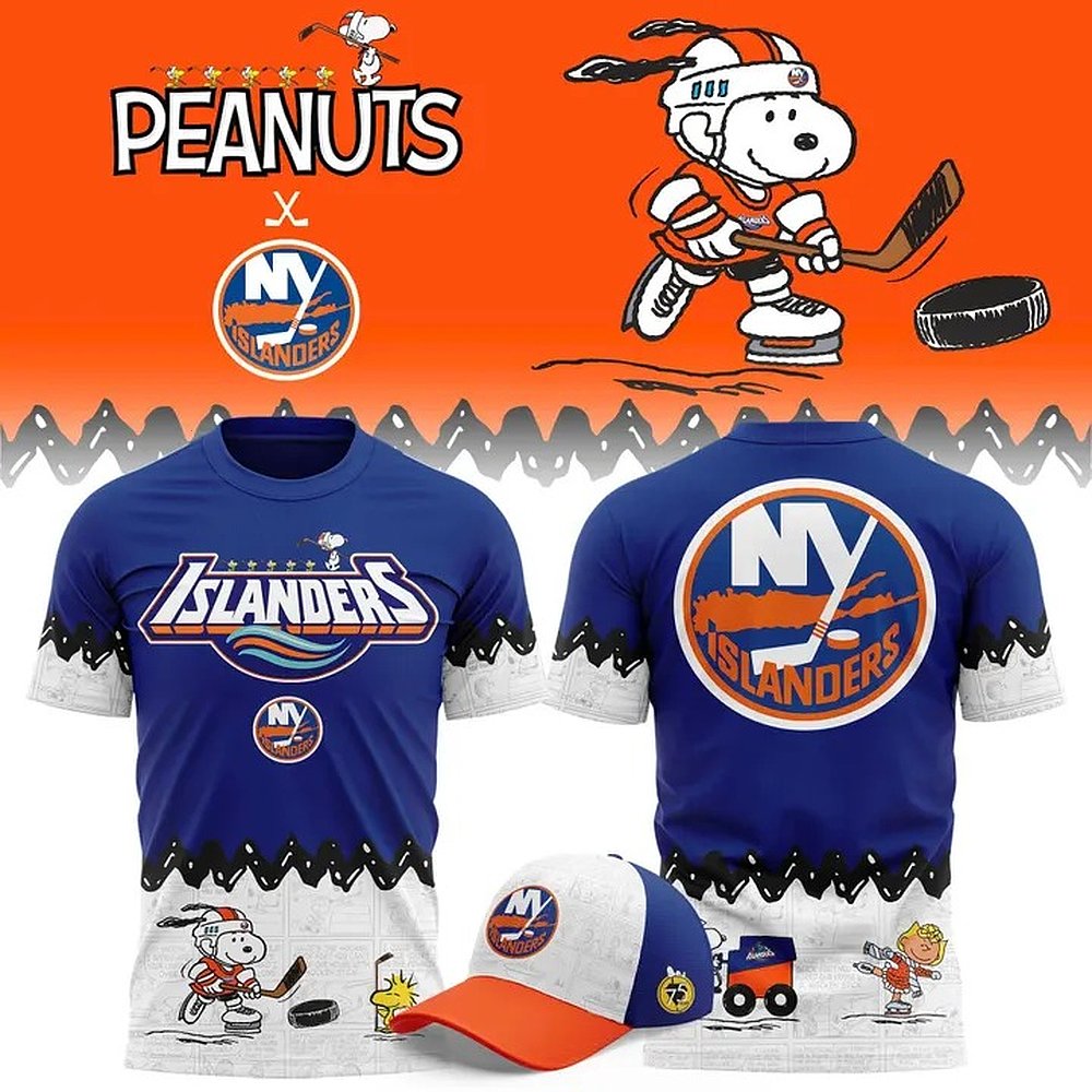 New York Islanders Peanuts Night Snoopy 2026 T-Shirt NHL Hockey Fan Apparel Best Gift For Islanders Fans