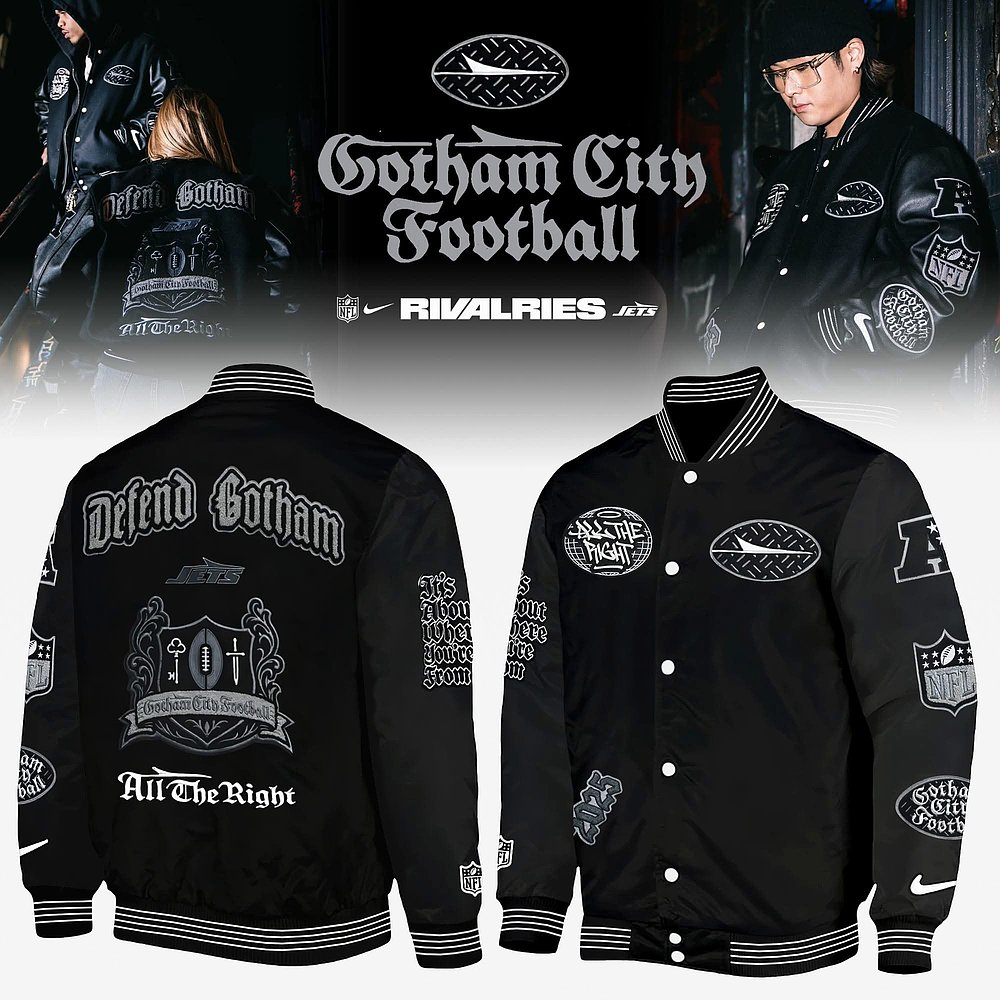 New York Jets Football NFL Gotham City 2025 Bomber Jacket Best Gift For Football Fans