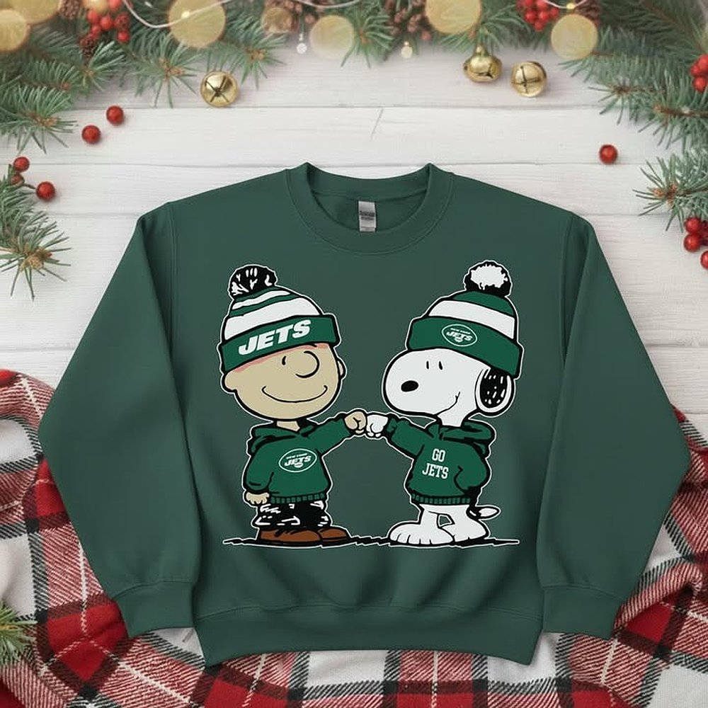New York Jets NFL Peanuts Christmas Sweatshirt Jets Apparel Football Holiday Best Gift For Fans