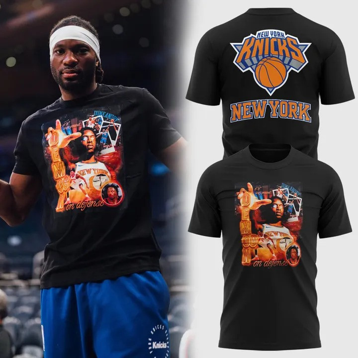 New York Knicks Demon On Defense T-Shirt Knicks Merch Basketball Lover Fan Gift Ideas
