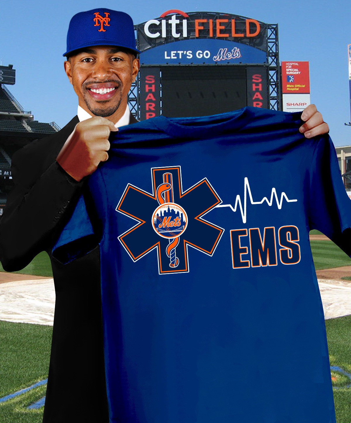 New York NY Mets EMS T-Shirt Support Honor Emergency Medical Mets Fan Merch Best Gift For Baseball Fans