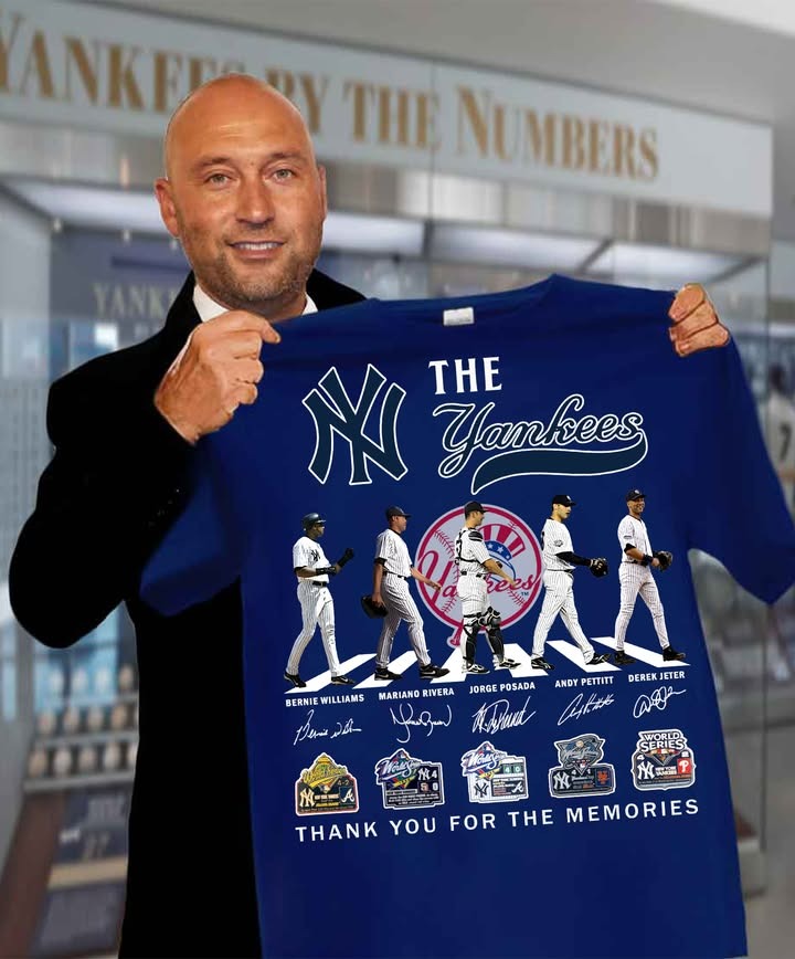 New York Yankees Baseball Skyline Team Players T-Shirt Thank You For The Memories Best Gift For Baseball Fans