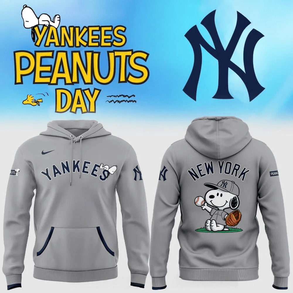 New York Yankees x Peanuts Snoopy Special Hoodie New York Yankees Merch Best Father's Day Gifts