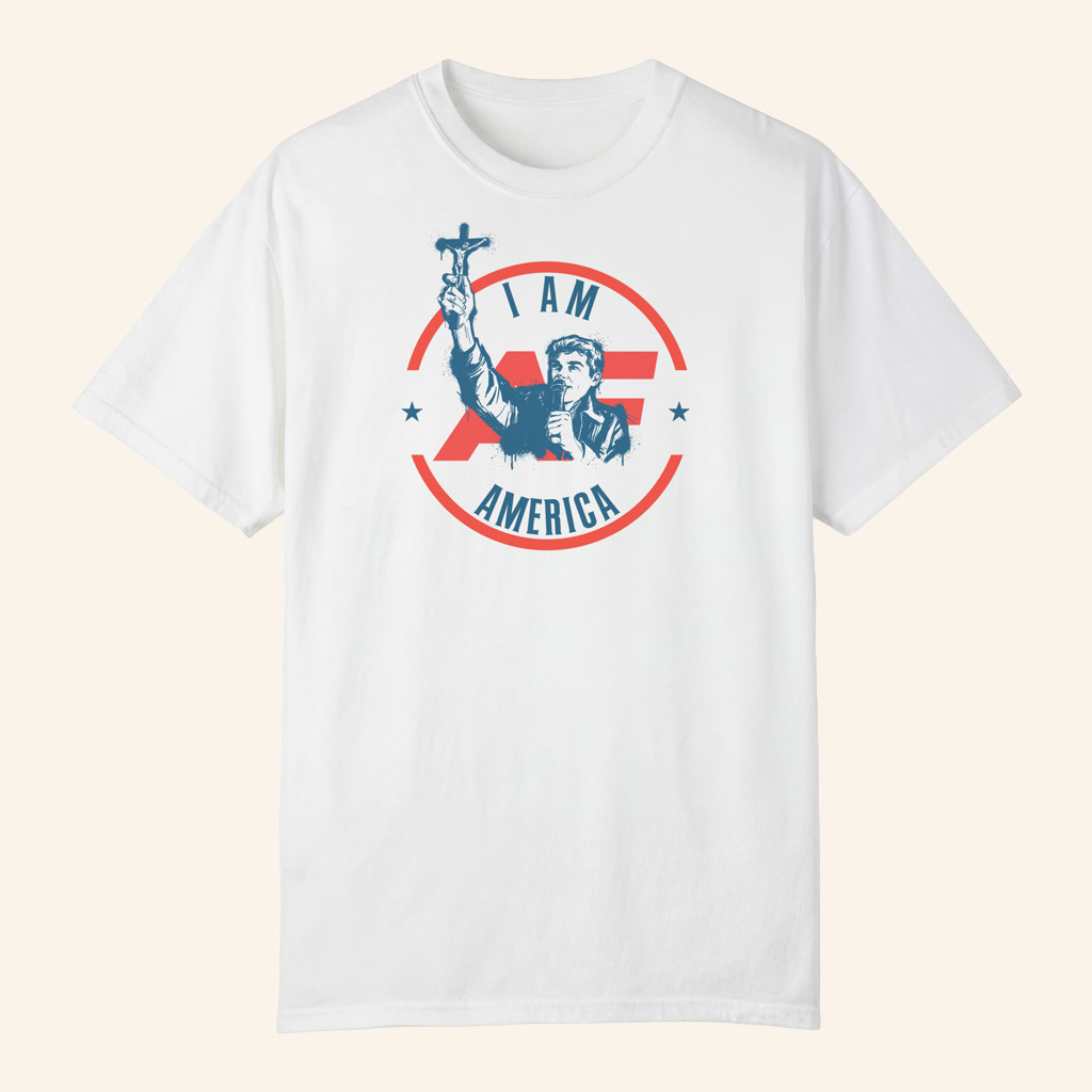 Nick Fuentes Merch America First Crucifix T-Shirt I Am America Shirt Patriotic Gifts