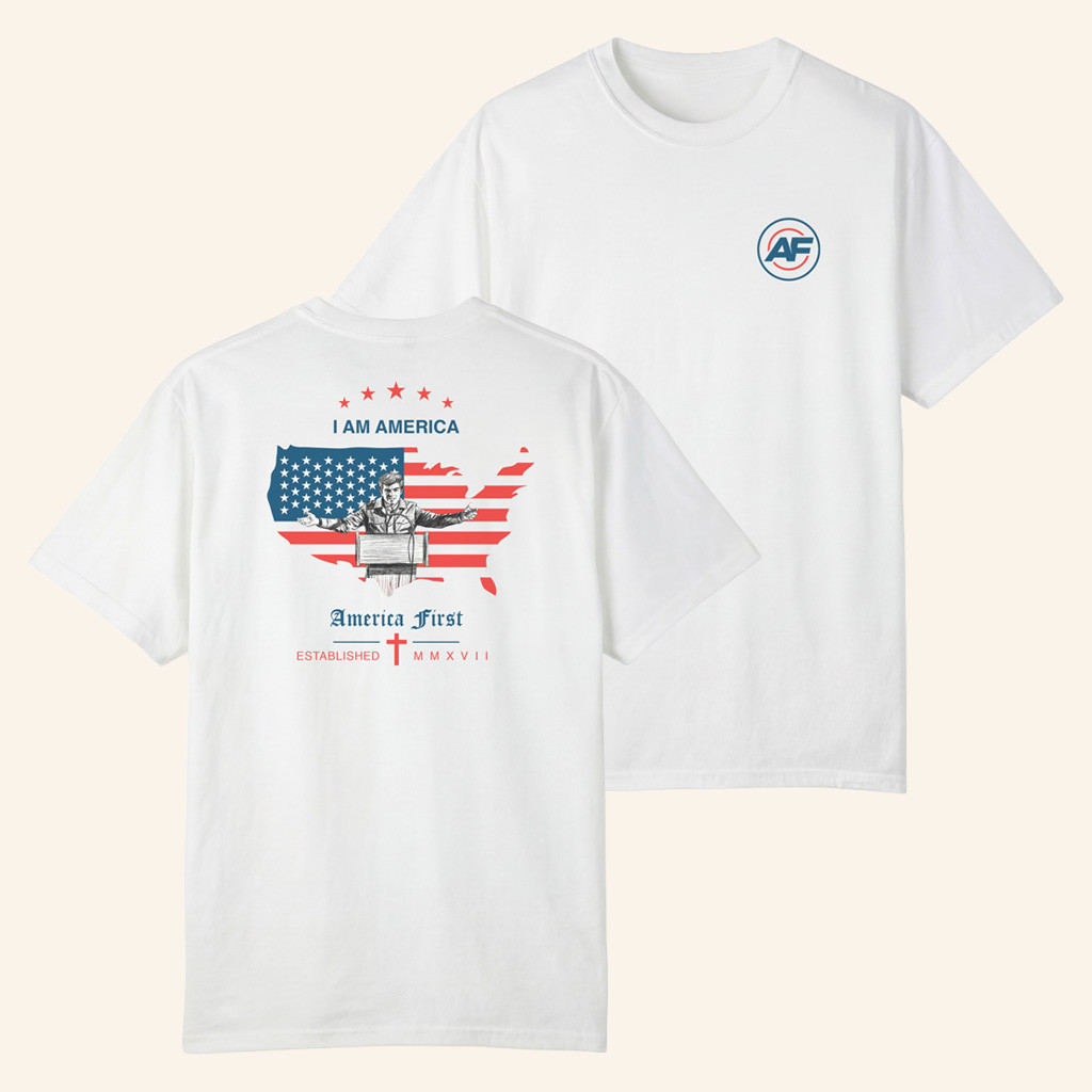 Nick Fuentes Merch America First I Am America T-Shirt Patriotic