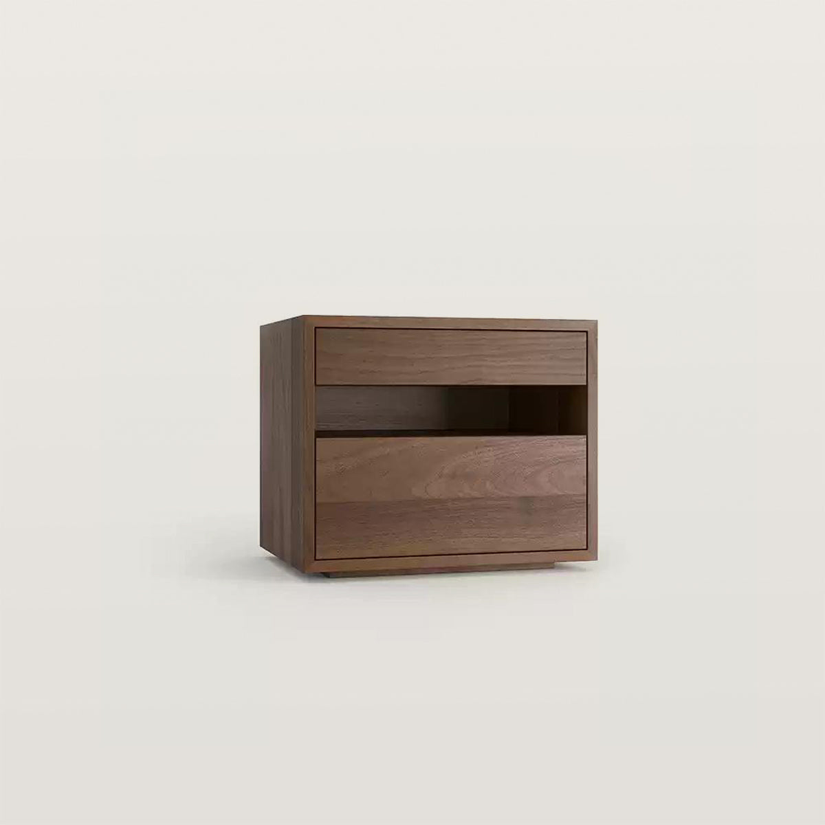 Nightstand with 2 Drawers And An Open Middle Layer
