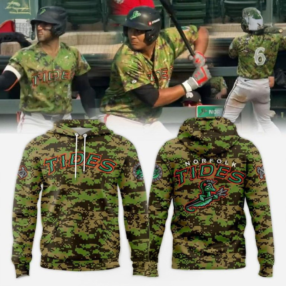 Norfolk Tides Military Appreciation 2025 Hoodie Norfolk Tides Merch Best Gifts For Baseball Fans