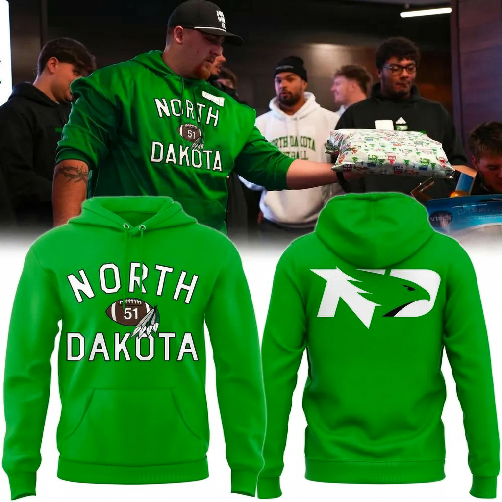 North Dakota Football Coach Eric Schmidt Hoodie ND Football Merchandise Best Gift For Football Fans