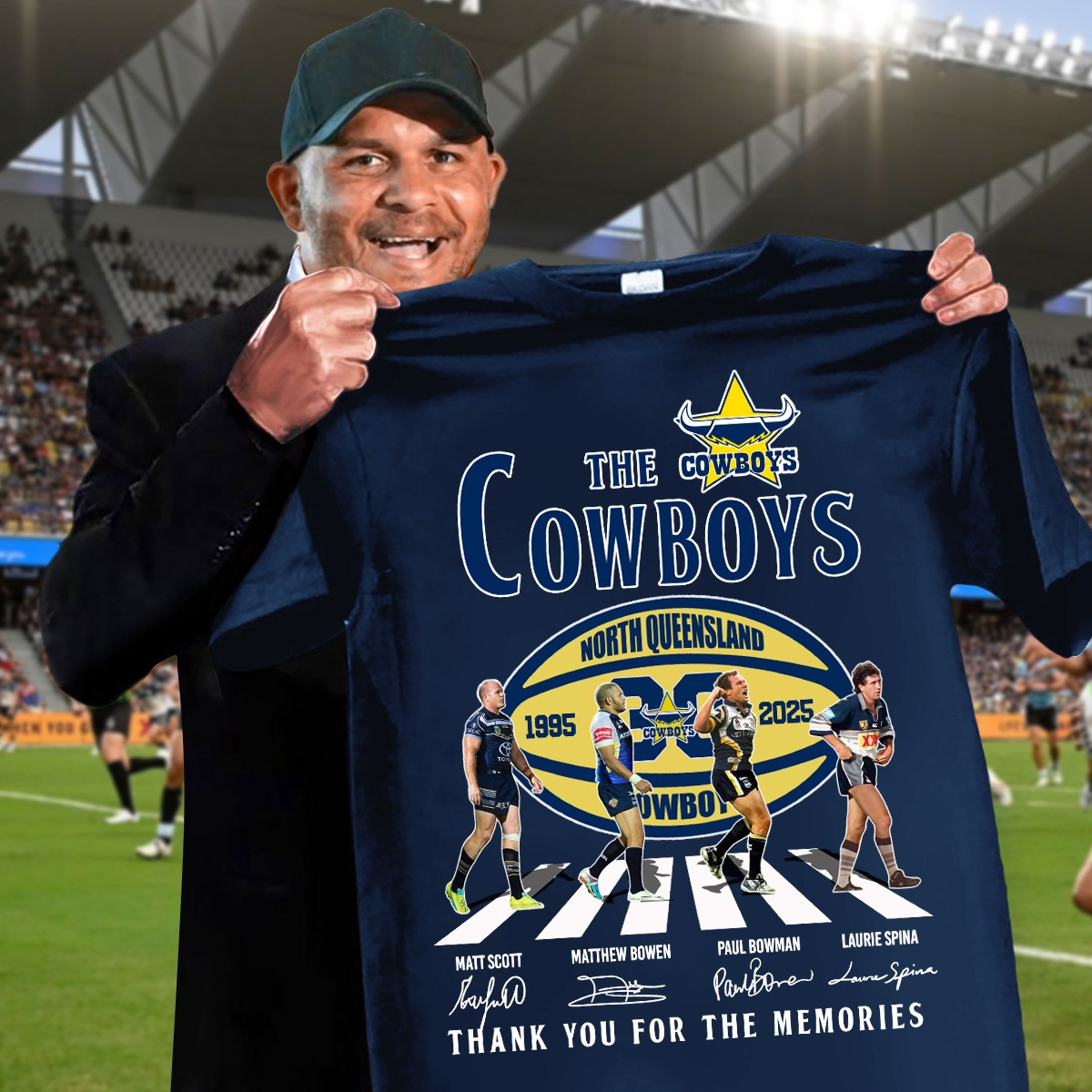 North Queensland Cowboys 30Th Anniversary 1995-2025 T-Shirt Thank You For The Memories