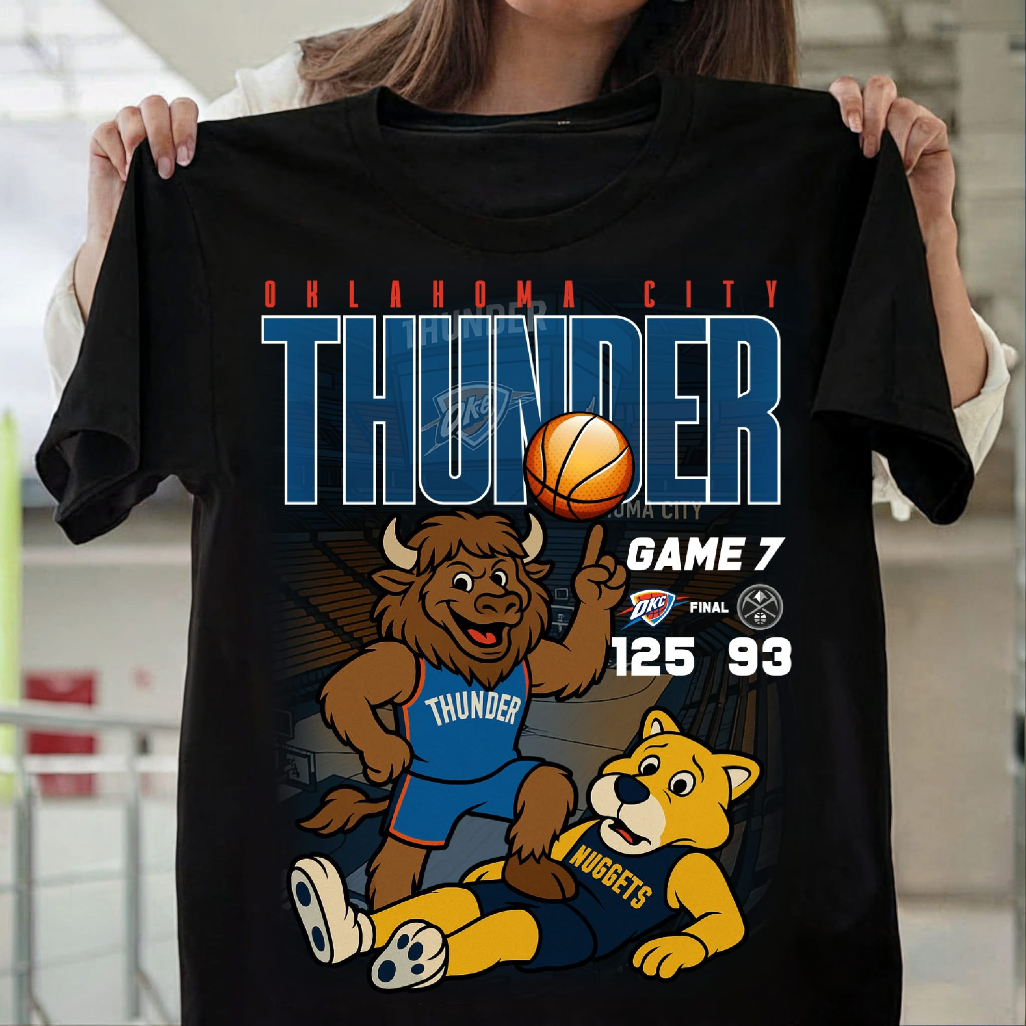 OKC Oklahoma City Thunder Beat Denver Nuggets 125-93 T-Shirt Gifts For OKC Thunder Fans