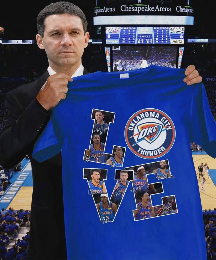 OKC Oklahoma City Thunder Love T-Shirt Fan Merch Gifts For Basketball Lovers For Him Her