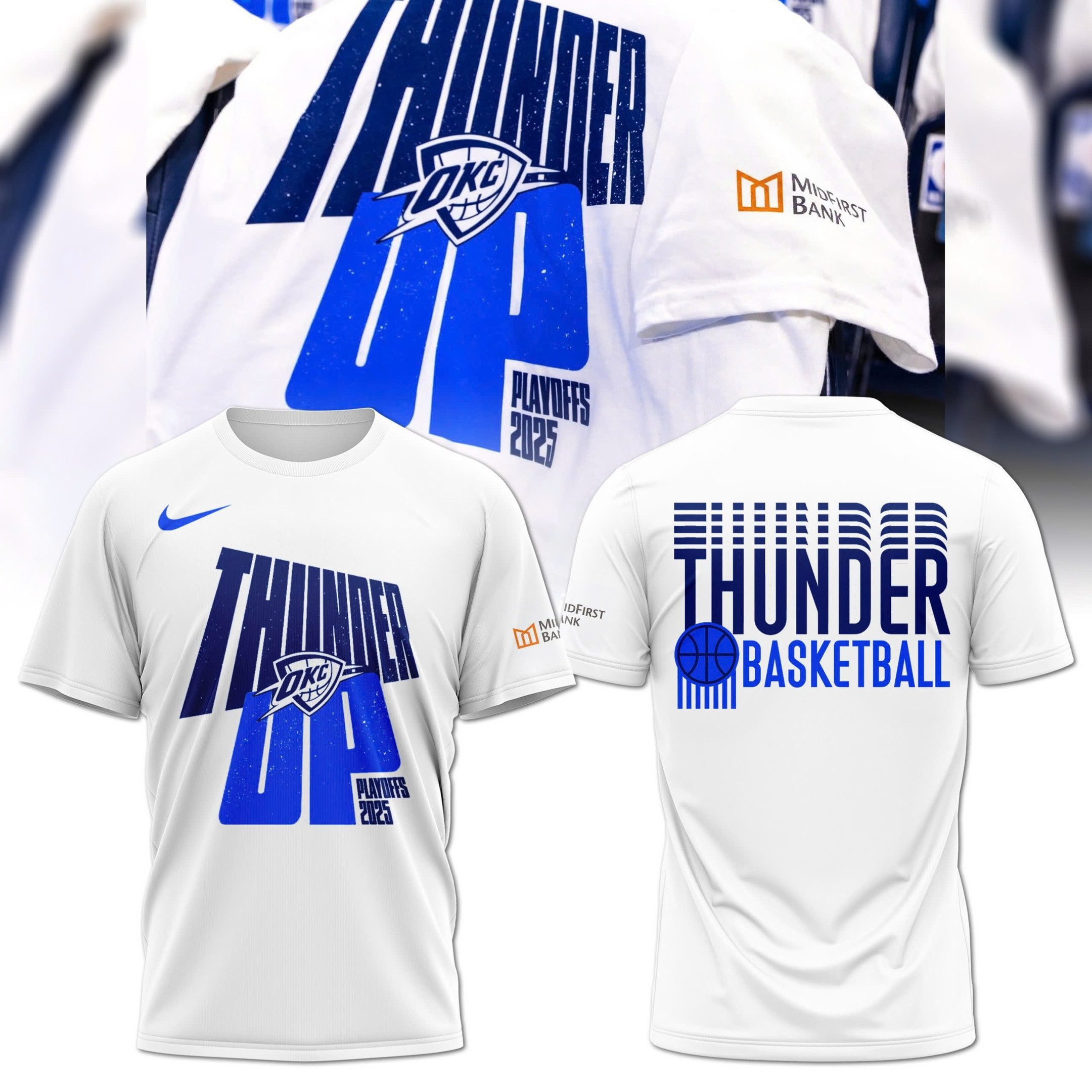 OKC Oklahoma City Thunder T-Shirt NBA 2025 Playoffs Merch Fan Basketball Lover Gifts