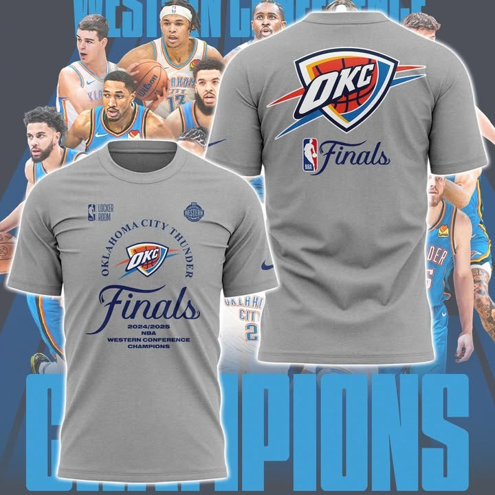 OKC Oklahoma City Thunder Western Conference Champions T-Shirt 2025 NBA Fan Merch Unique