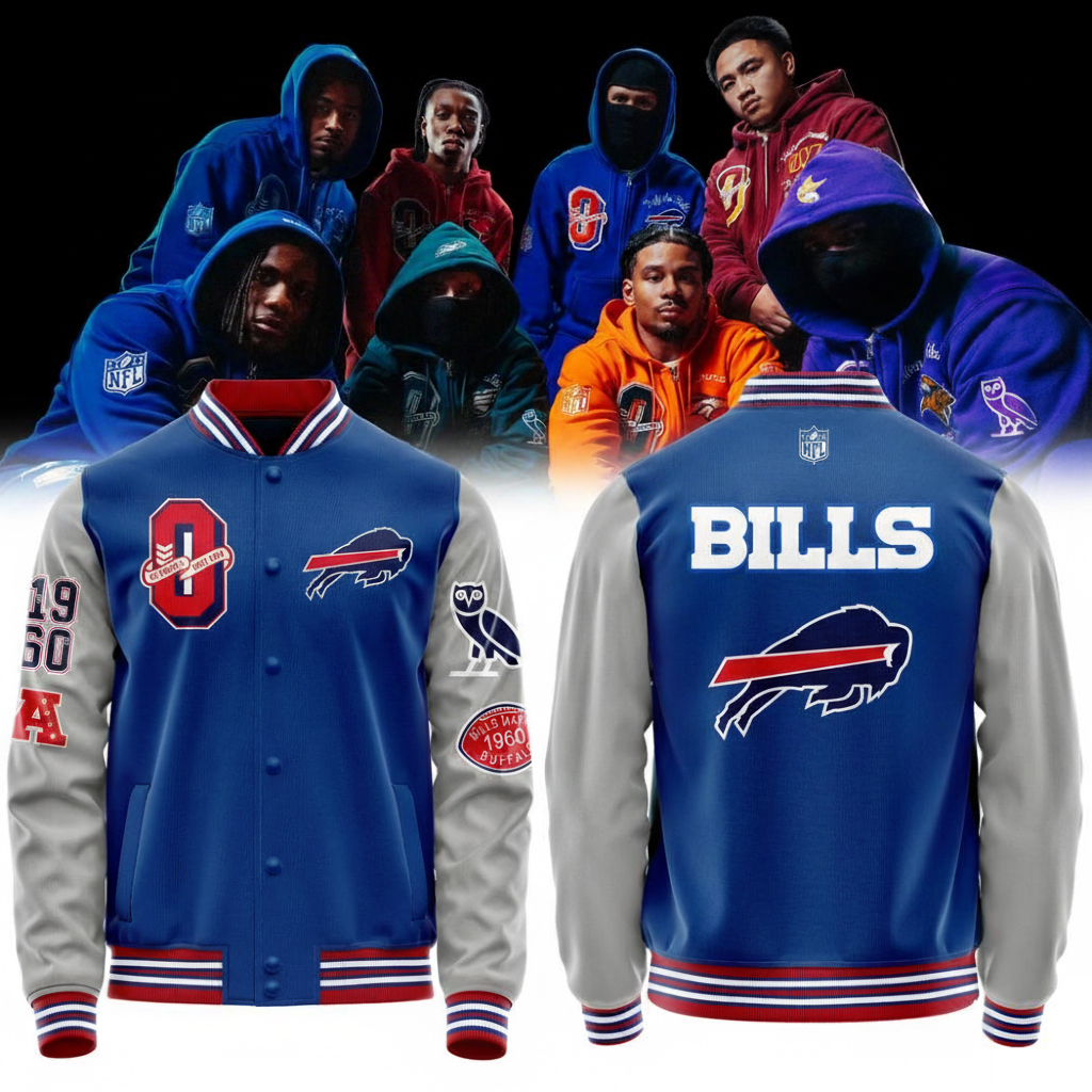 OVO x NFL Teams Baseball Jacket OVO Merchandise Unique Gift For Football Fans