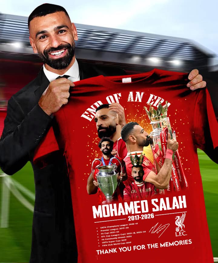 Of An Era Mohamed Salah 2017-2026 Liverpool FC T-Shirt Thank You For The Memories