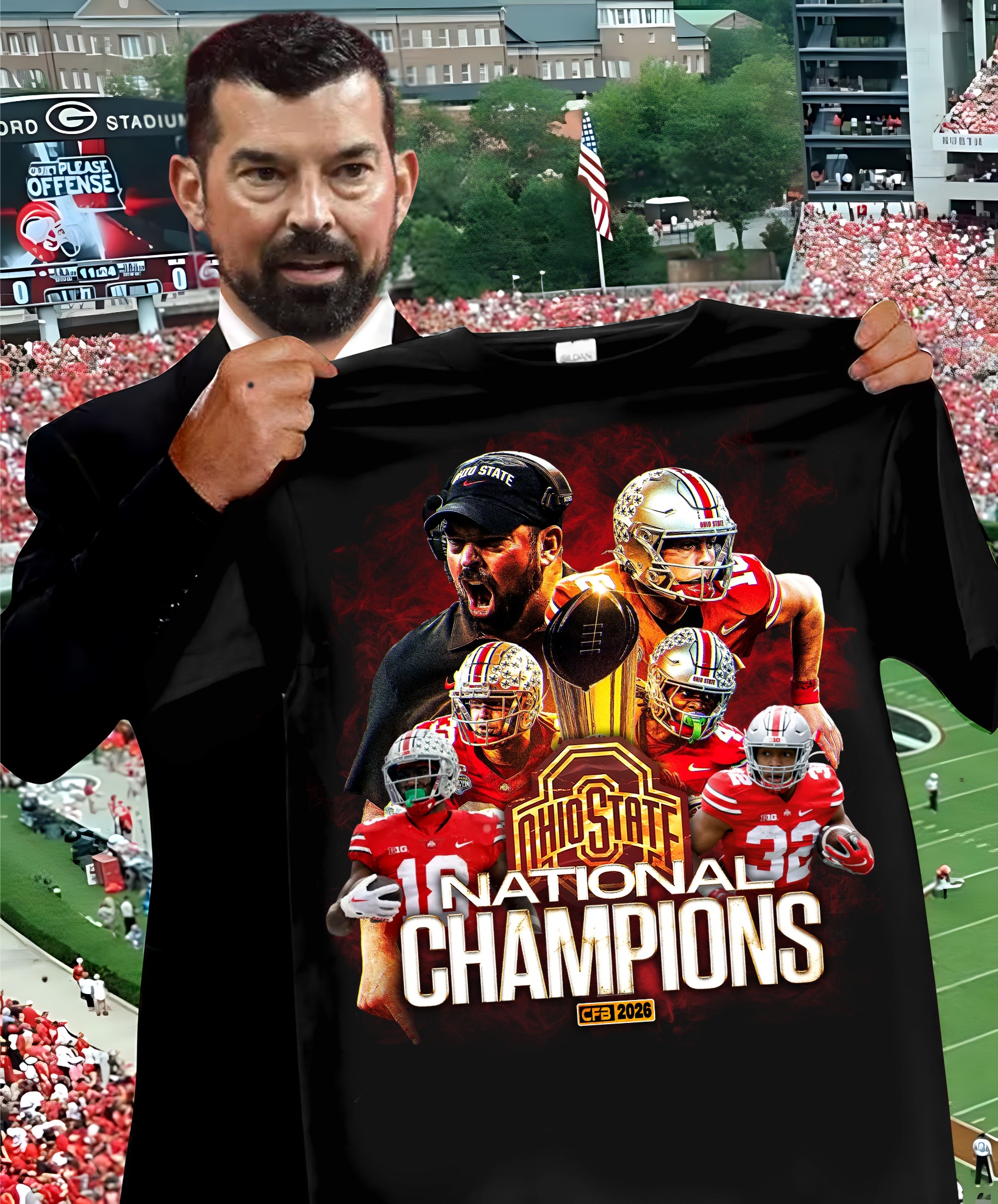 Ohio State Buckeyes Football National Champions CFB 2026 T-Shirt College Champion Team Merch Best Gift For Fans