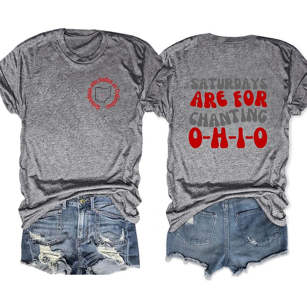 Ohio State Buckeyes Womens Shirt Saturdays Are For Chanting Ohio Best Gift For Football Fans