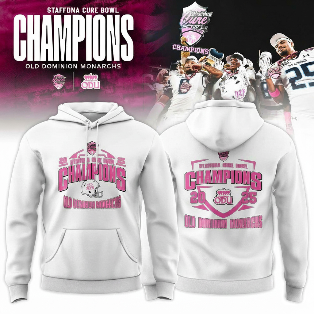 Old Dominion Monarchs Cure Bowl Champions Hoodie Monarchs Apparel Best Gift For Football Fans