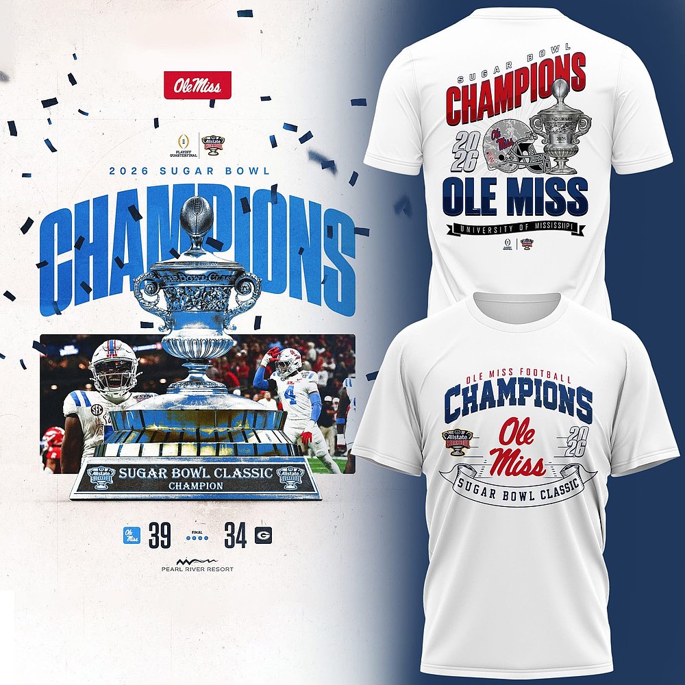 Ole Miss Football Sugar Bowl Classic 2026 Champions T-Shirt