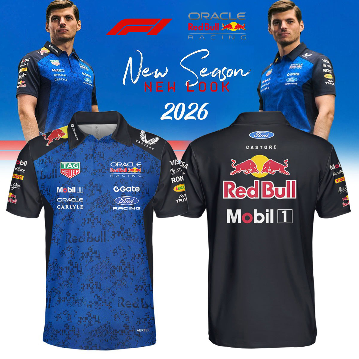 Oracle Red Bull Racing Polo Shirt Red Bull Apparel Unique Gift For F1 Motorsport Fans