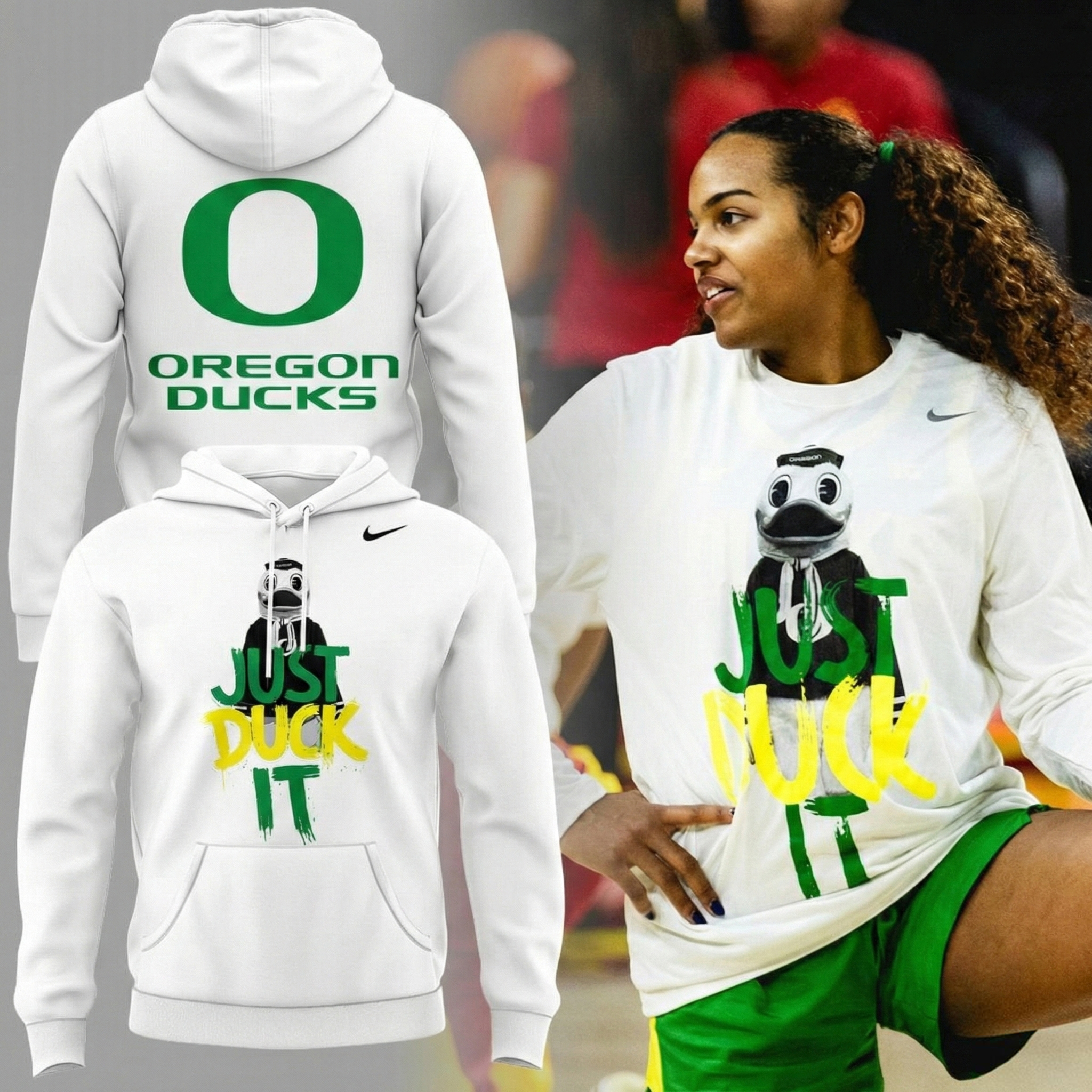 Oregon Ducks Just Duck It Hoodie Ducks Merch Best Gift For College Sports Fans