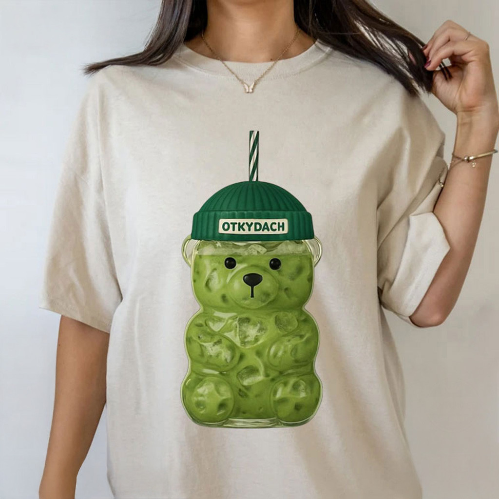 Otkydach Bearista Cup Matcha Bear T-Shirt For Matcha Lovers