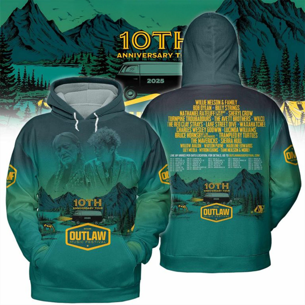 Outlaw Music Festival 10th Anniversary Tour Hoodie Gifts For Music Fan