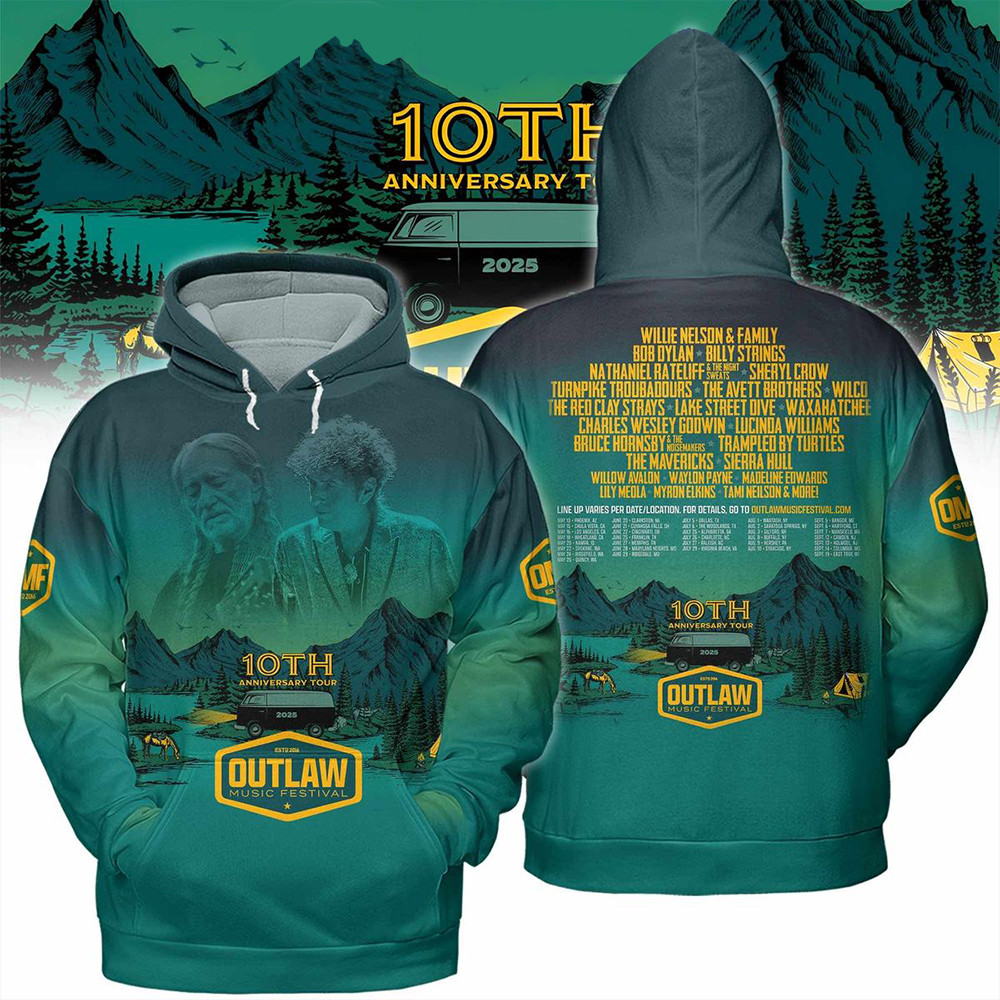 Outlaw Music Festival 10th Anniversary Tour Hoodie Gifts For Music Fans