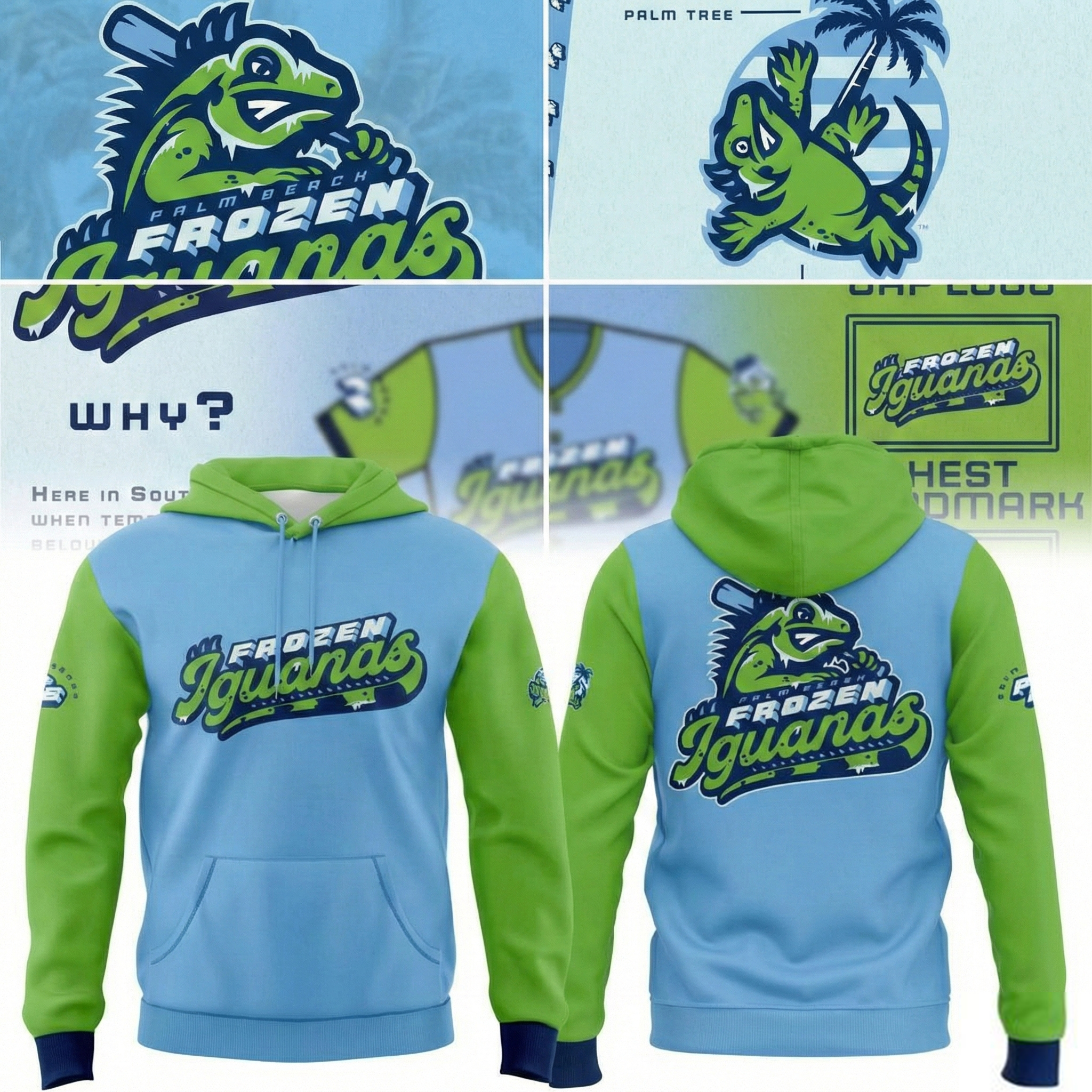 Palm Beach Cardinals Frozen Iguanas Hoodie Cardinals Clothing Best Gift For Minor League Baseball Fans