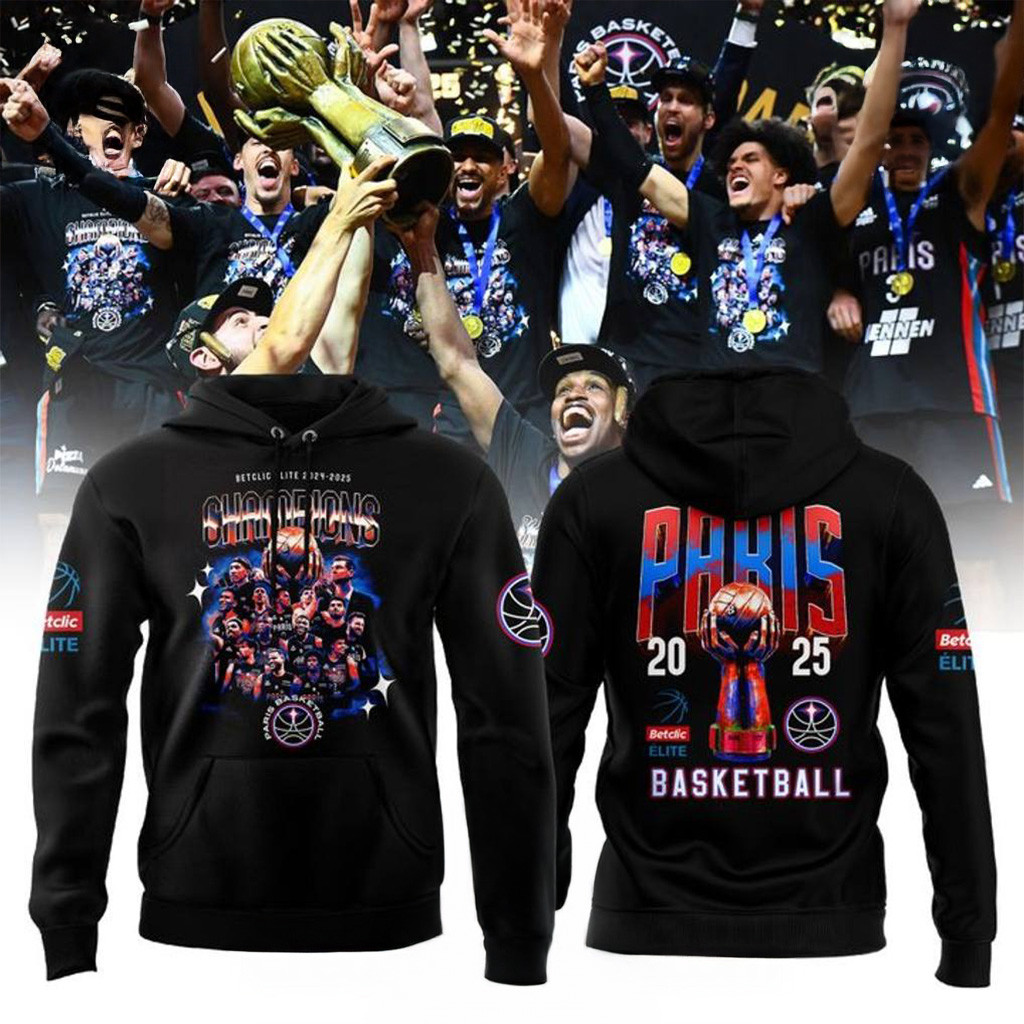 Paris Basketball 2025 Champions de France Special Hoodie Presents For Basketball Fans