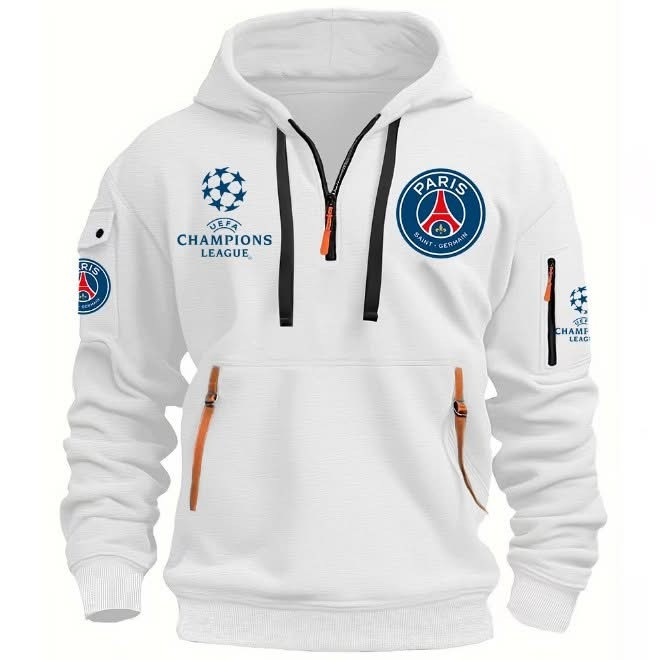Paris Saint-Germain 2025 UEFA Champions League Champions Quarter Zip Hoodie PSG Merch