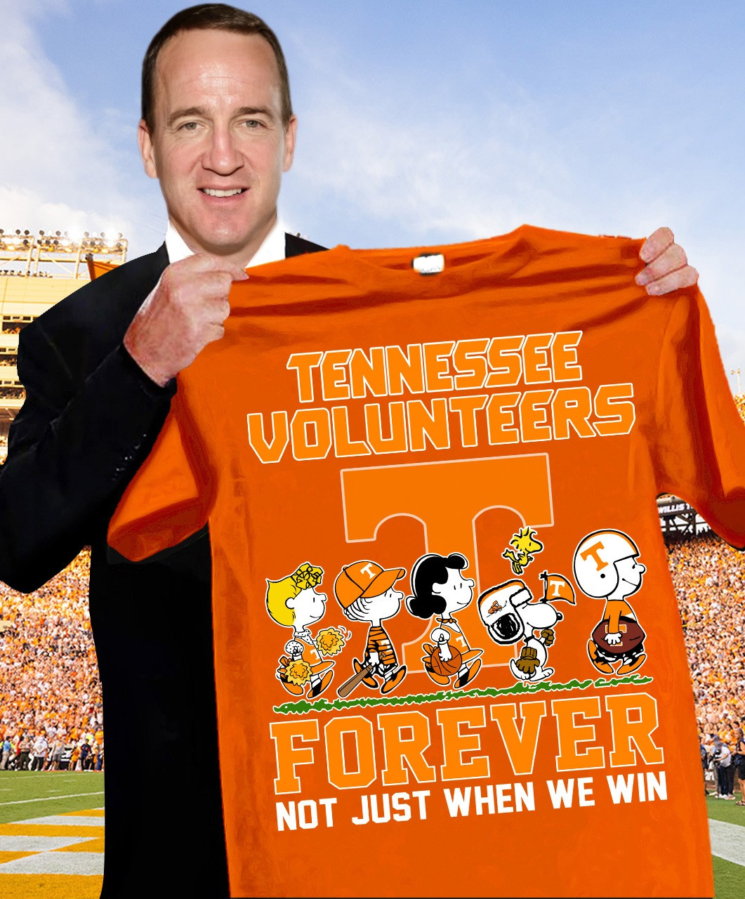Peanuts Tennessee Volunteers Forever T-Shirt Not Just When We Win Gifts For Fans