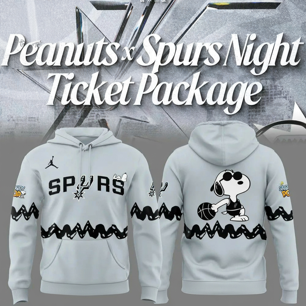 Peanuts x Spurs Night San Antonio Spurs Hoodie Spurs Merch Best Gift For NBA Basketball Fans