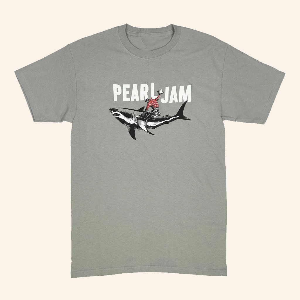 Pearl Jam Merch Pearl Jam Shark Cowboy T-Shirt For Rock Fans