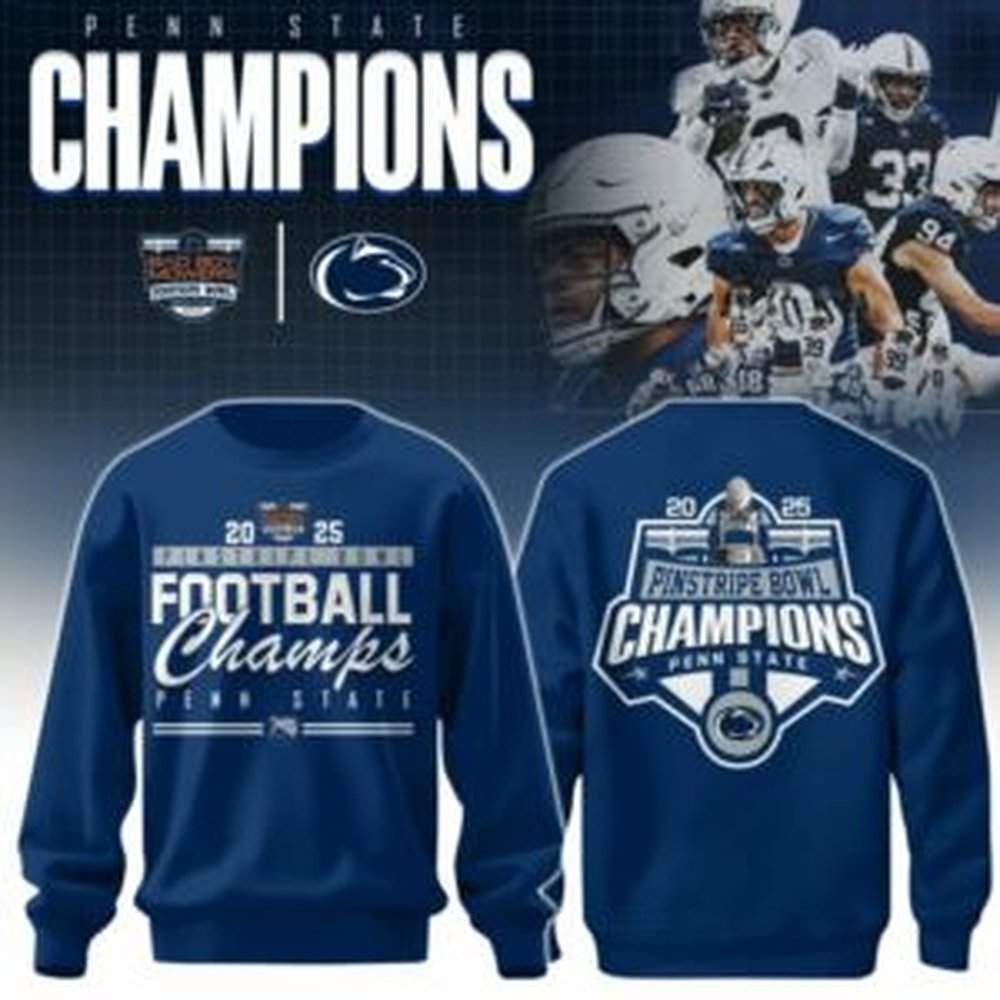 Penn State Football Pinstripe Bowl Champions Sweatshirt Best Gift For Football Fans