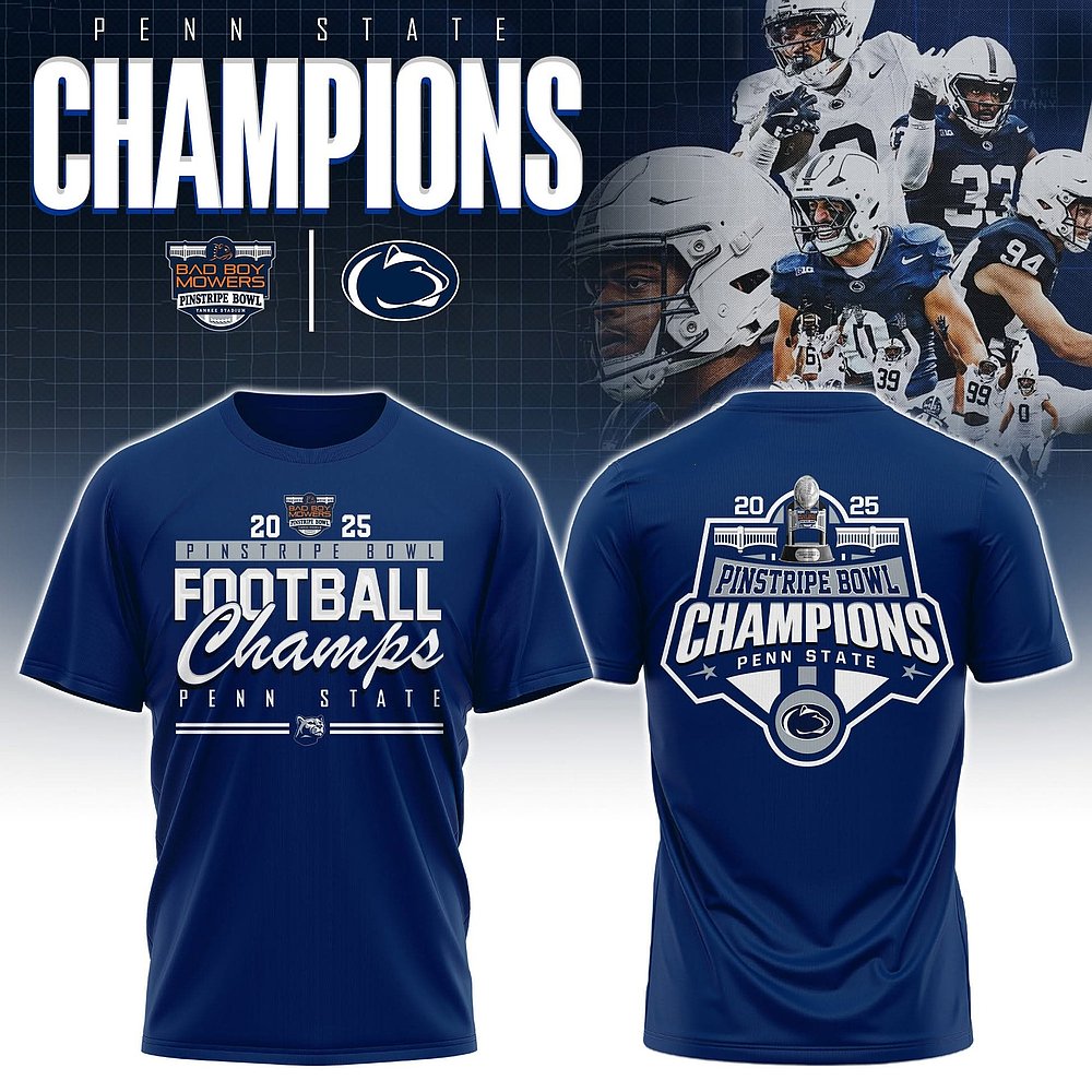 Penn State Pinstripe Bowl Champions Limited Edition T-Shirt Best Gift For Football Fans