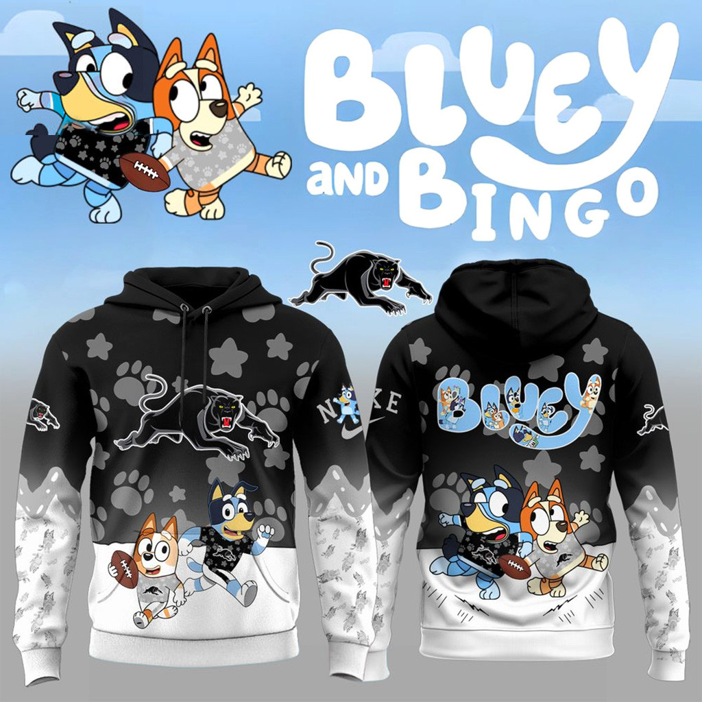 Penrith Panthers x Bluey And Bingo Hoodie Panthers Merch Best Gift For Rugby Fans